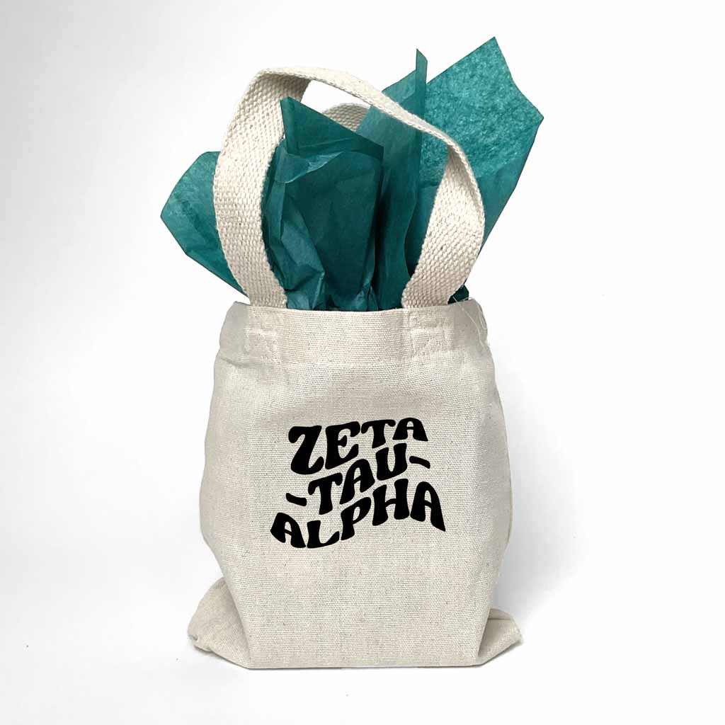 Zeta Tau Alpha Mod Sorority Name Mini Tote Gift Bag