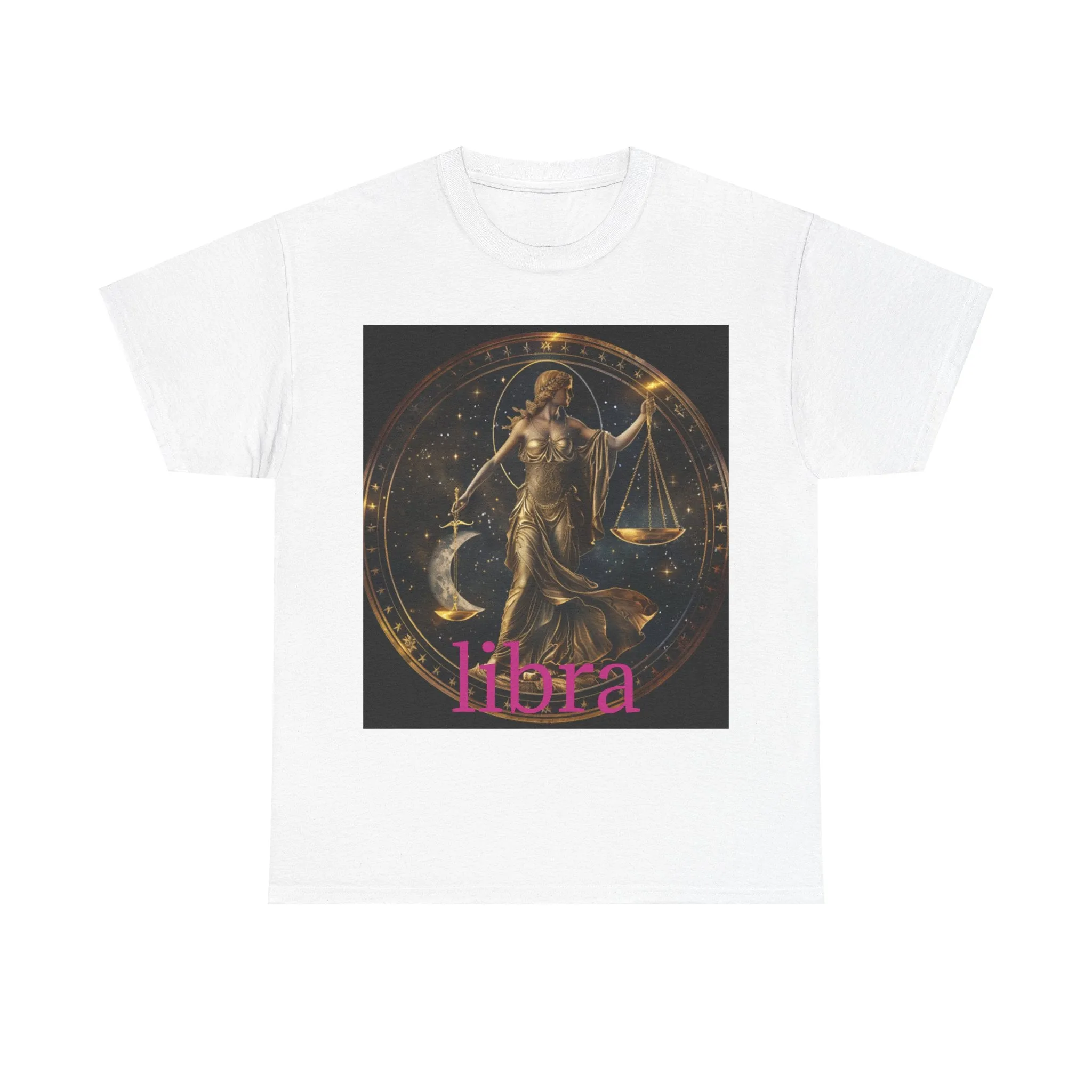 Zodiac Libra Unisex Heavy Cotton Tee