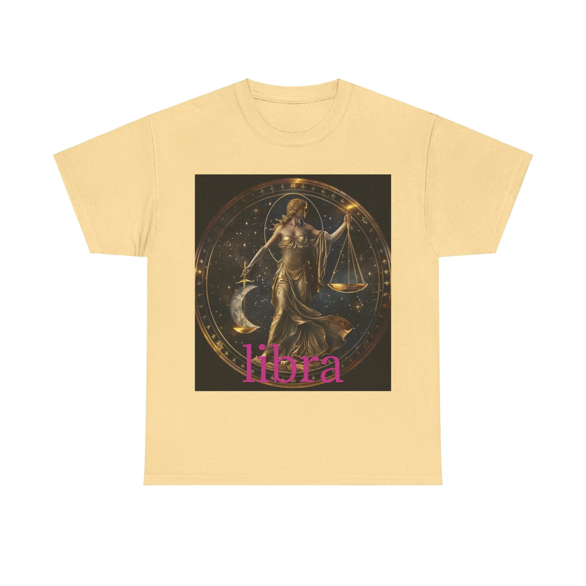 Zodiac Libra Unisex Heavy Cotton Tee