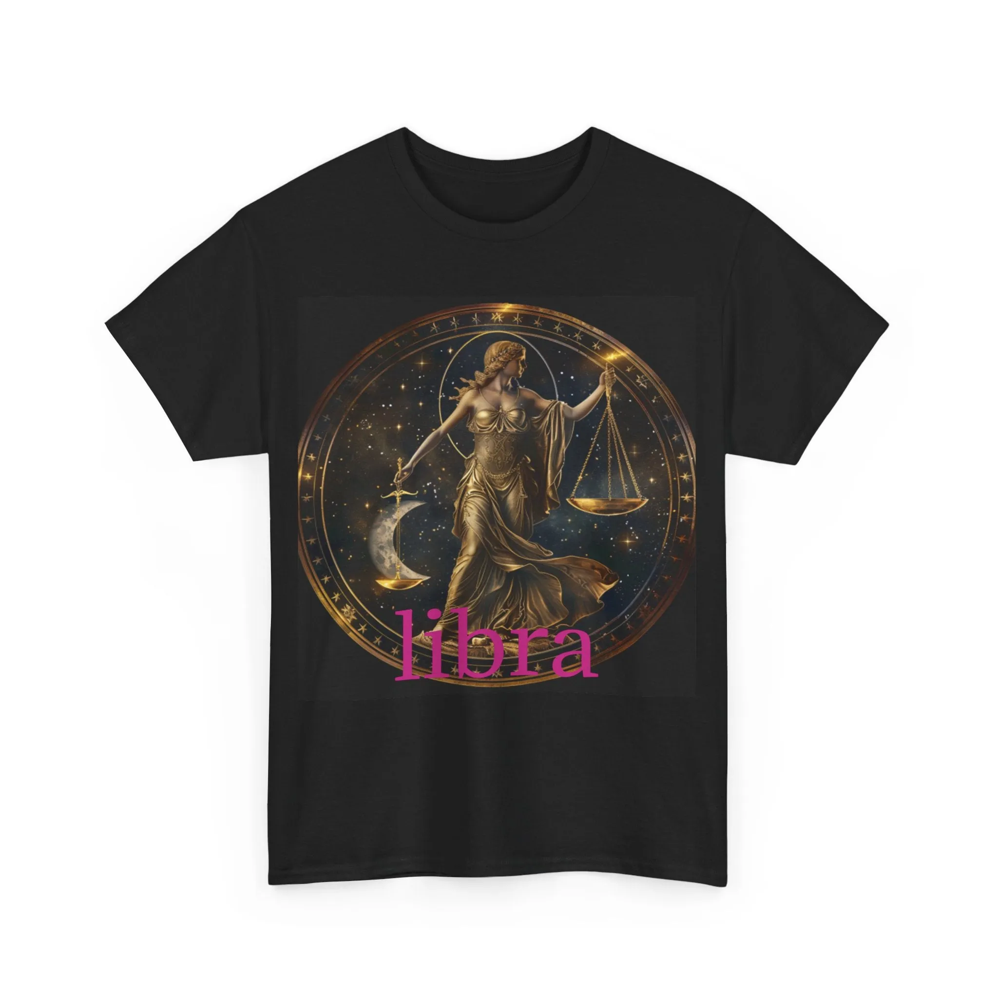 Zodiac Libra Unisex Heavy Cotton Tee