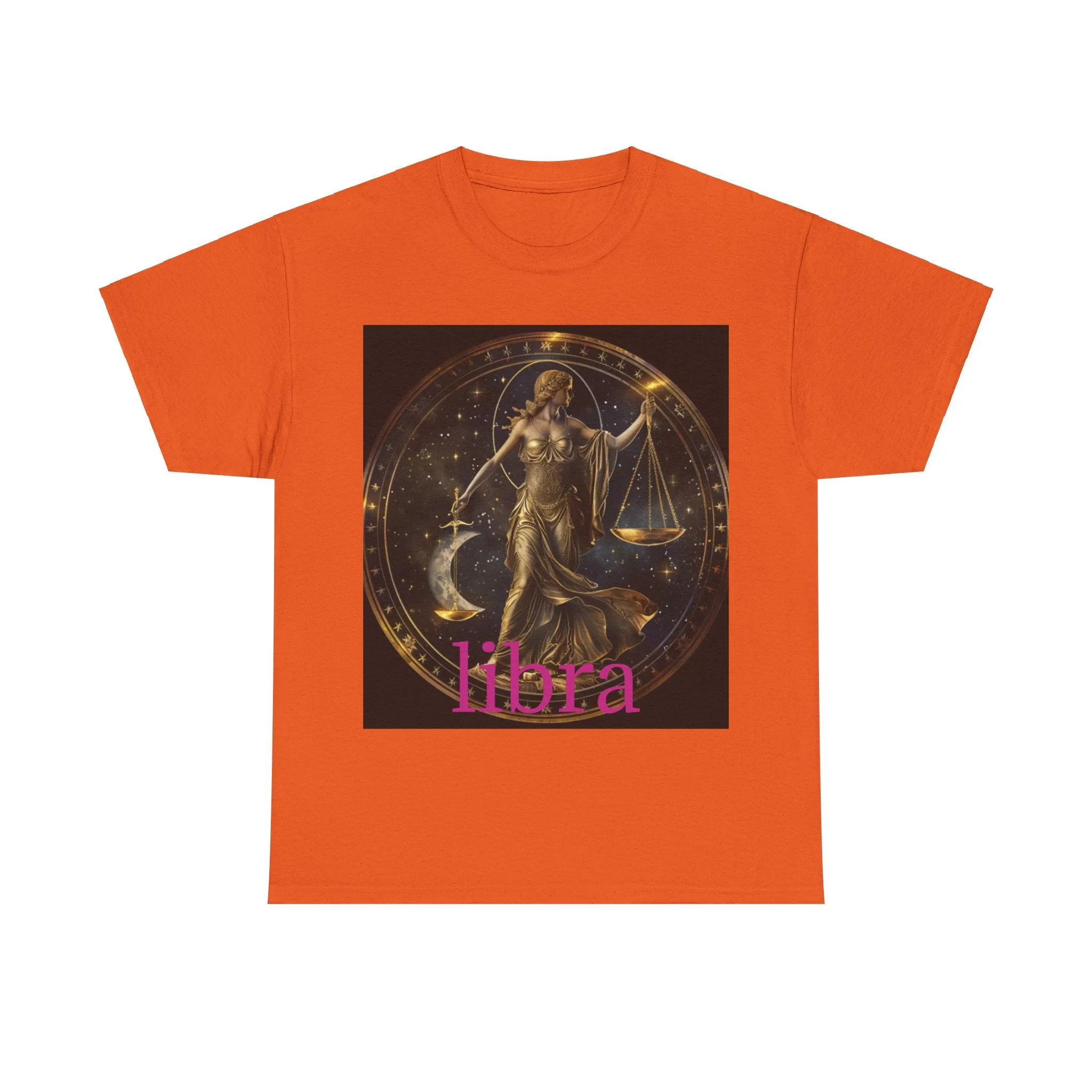 Zodiac Libra Unisex Heavy Cotton Tee