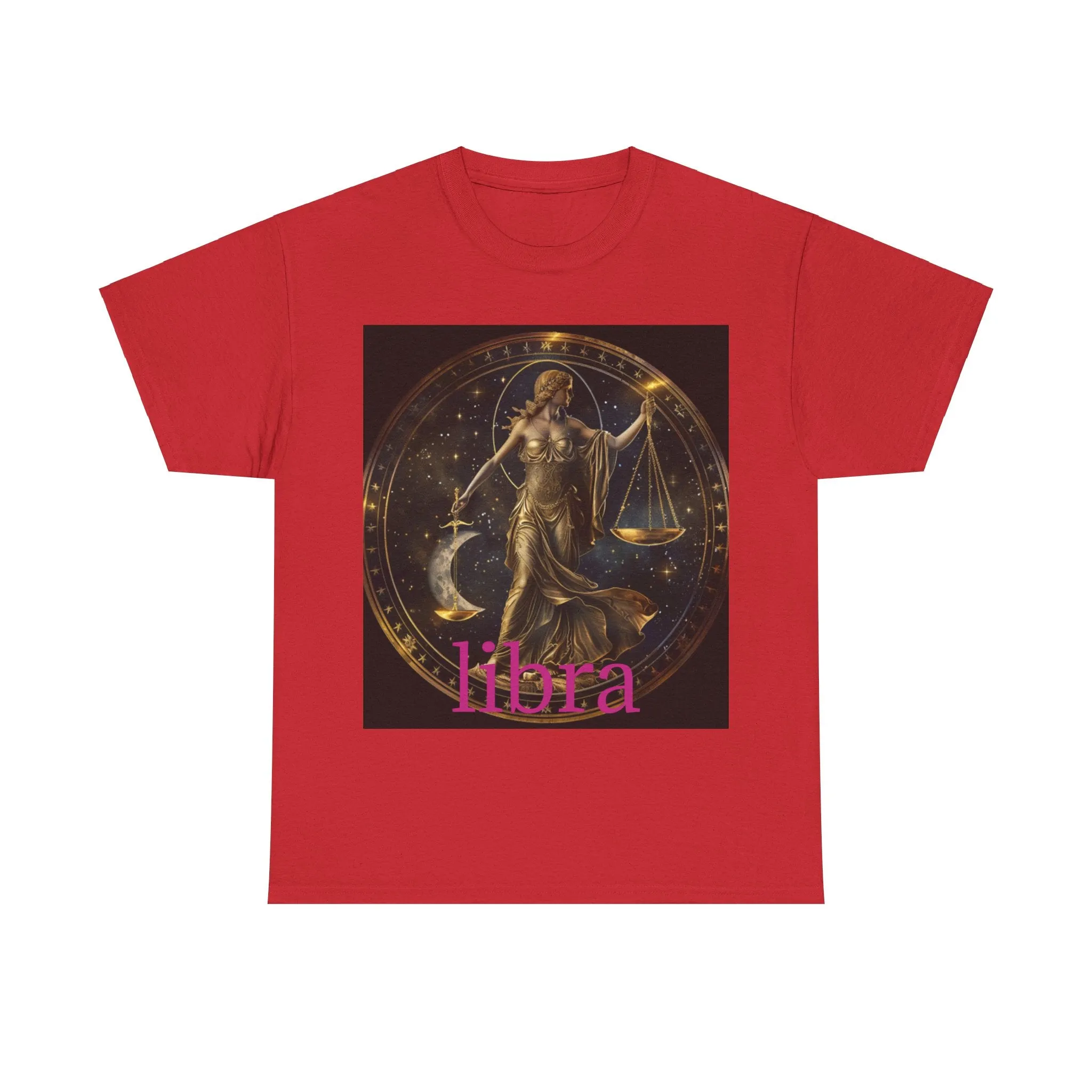 Zodiac Libra Unisex Heavy Cotton Tee