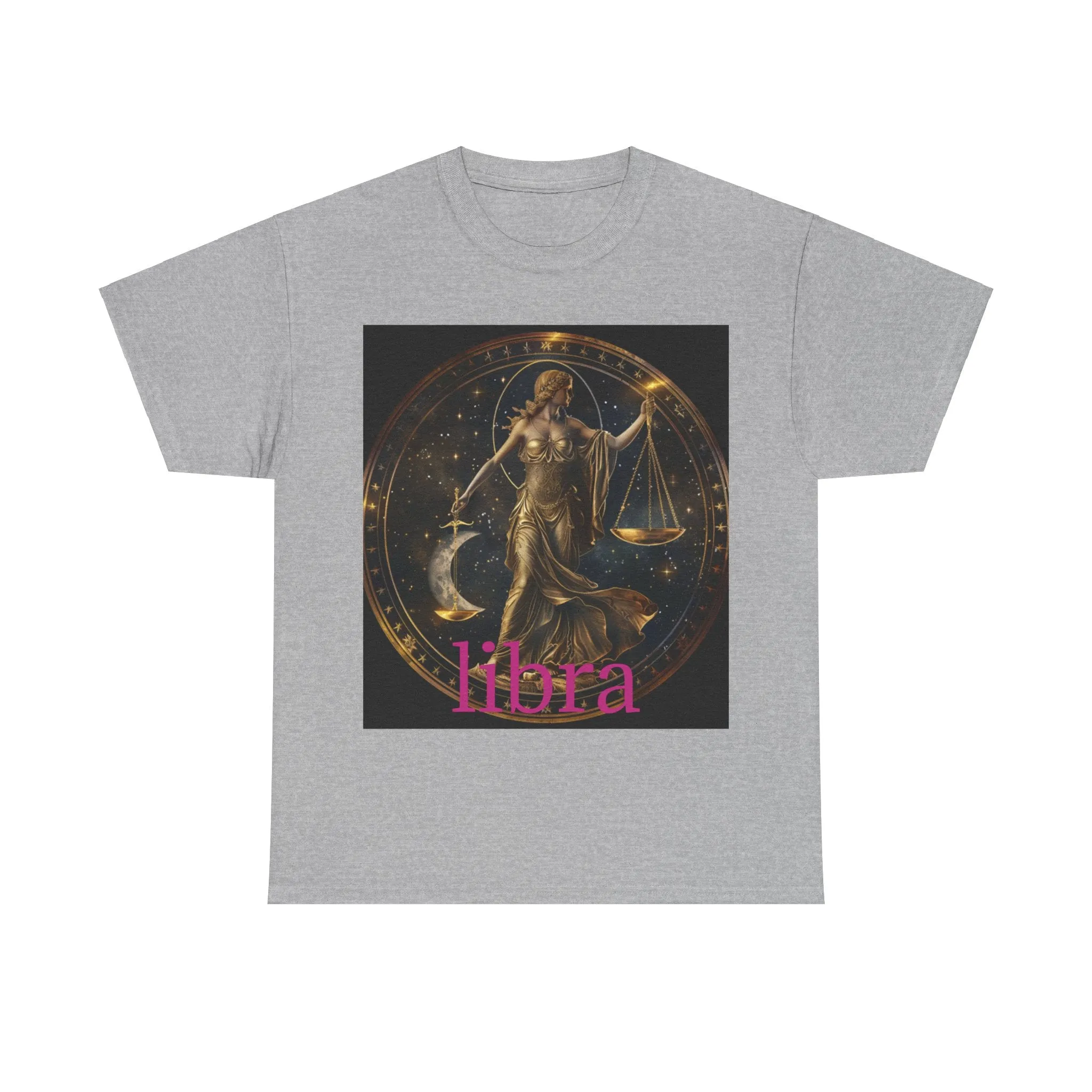 Zodiac Libra Unisex Heavy Cotton Tee